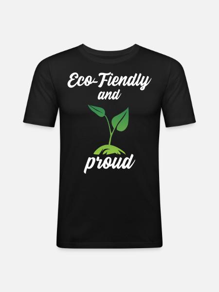 Eco-Friendly and Proud - Men's Slim Fit T-Shirt - black