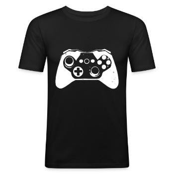 Cool Gaming Controller for Gamers - Men's Slim Fit T-Shirt - black - Front - Nik (191cm)