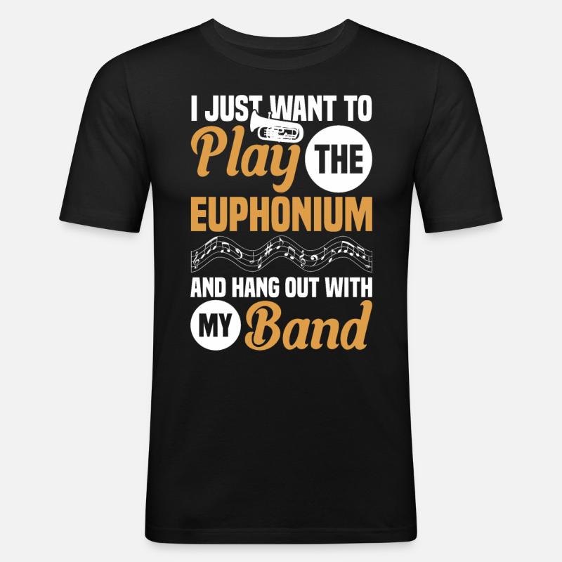 Euphonium Euphoniumspieler Blechbläser Euphonist - Männer Slim Fit T-Shirt - Schwarz