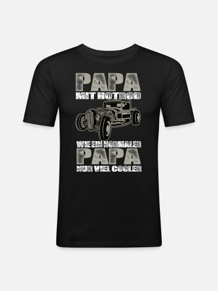 Hotrod - Männer Slim Fit T-Shirt - Schwarz