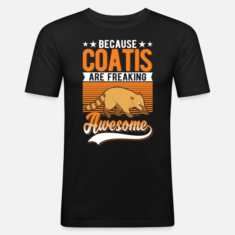 Coati Gift Proboscis Coati - Men's Slim Fit T-Shirt - black