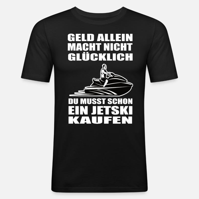 Jetski - Männer Slim Fit T-Shirt - Schwarz