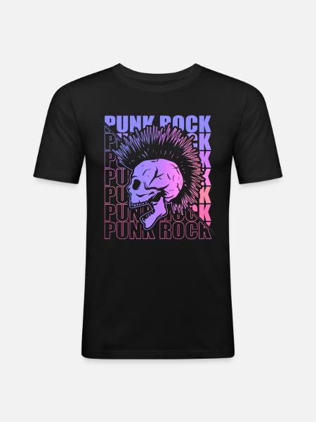 Punk Rock Pogo Anarchy Punks Punk Rocker Punk - Men's Slim Fit T-Shirt - black
