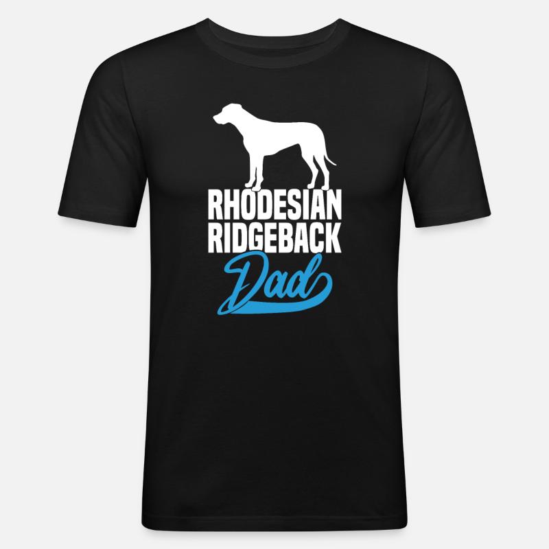 Rhodesian Ridgeback Dad - Männer Slim Fit T-Shirt - Schwarz