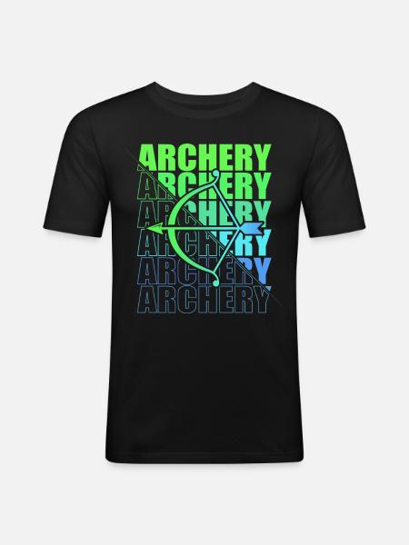 Archery Archer Archery Bow - Men's Slim Fit T-Shirt - black