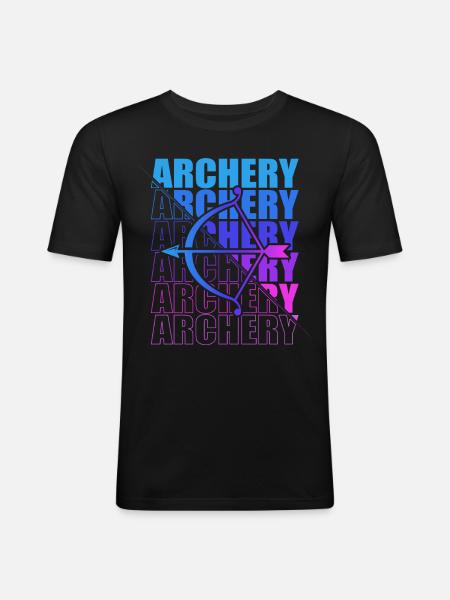 Archery Archer Archery Bow - Men's Slim Fit T-Shirt - black
