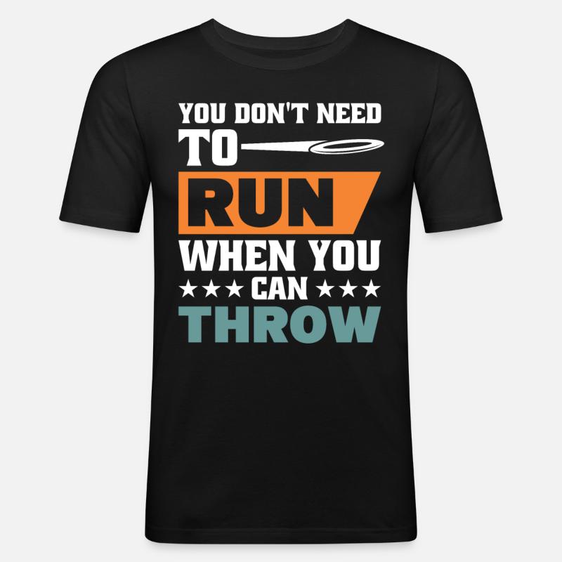 Diskuswurf Diskuswerfer Leichtathletik Diskus - Männer Slim Fit T-Shirt - Schwarz