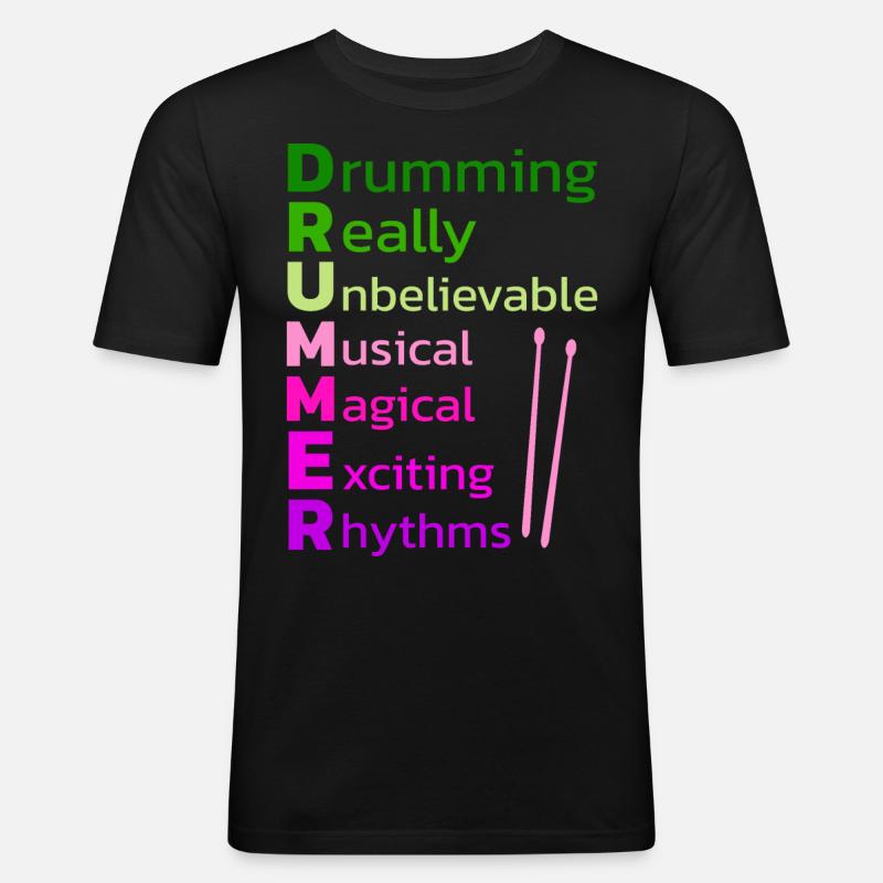 Drummers Drummers Drummers Drummers - Men's Slim Fit T-Shirt - black