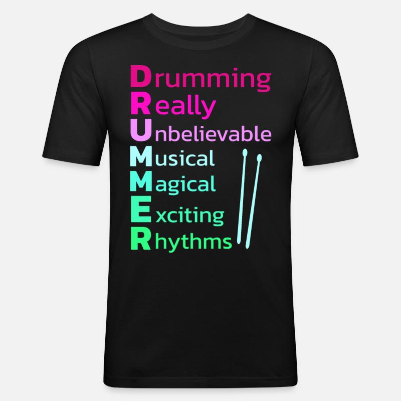 Drummers Drummers Drummers Drummers - Men's Slim Fit T-Shirt - black