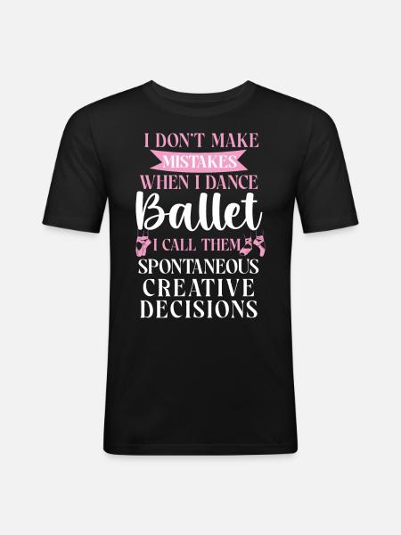 Ballet Danseuse Danse Ballerine - T-shirt près du corps Homme - noir
