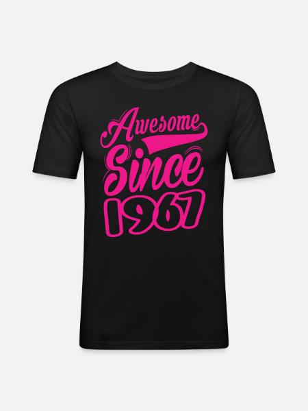 Awesome Since 1967 - Men's Slim Fit T-Shirt - black