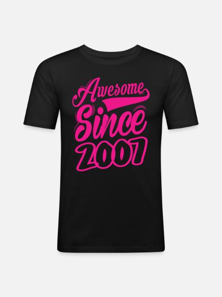 Awesome Since 2007 - Men's Slim Fit T-Shirt - black