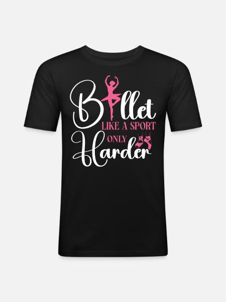 Ballet Danseuse Danse Ballerine - T-shirt près du corps Homme - noir