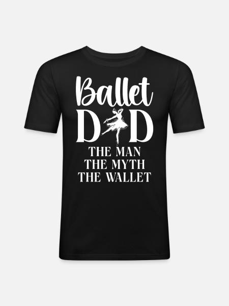 Ballet Danseuse Danse Ballerine - T-shirt près du corps Homme - noir