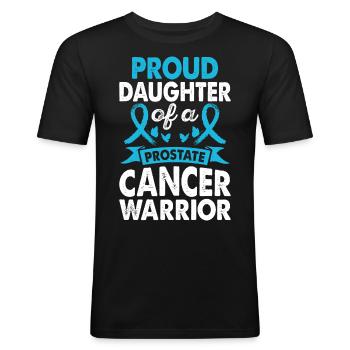 Daughter of Prostate Cancer Warrior Consciousness - Men's Slim Fit T-Shirt - black - Front - Nik (191cm)