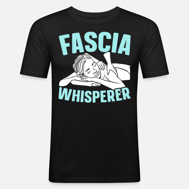 Faszienflüsterer lizenzierter Massagetherapeut - Männer Slim Fit T-Shirt - Schwarz