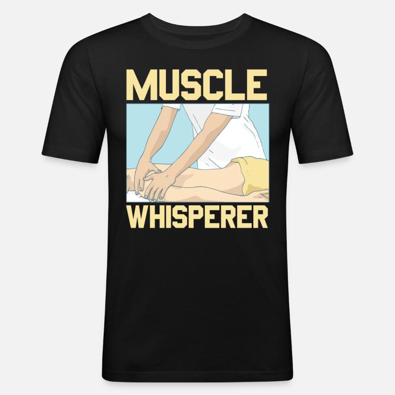 Muskelflüsterer Lizenzierter Massagetherapeut - Männer Slim Fit T-Shirt - Schwarz