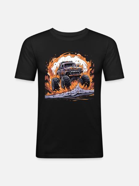 Monster truck - Men's Slim Fit T-Shirt - black