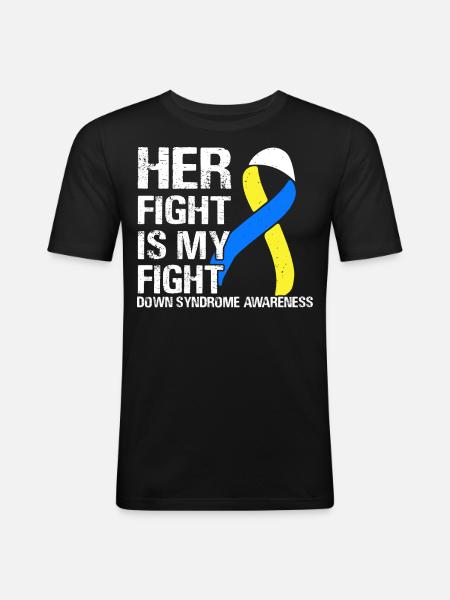 Down Syndrome Awareness - Men's Slim Fit T-Shirt - black