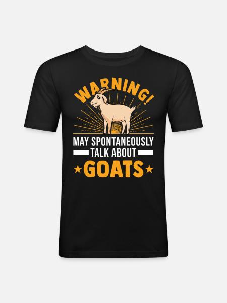Ziege Ziegenhirte Geschenk - Männer Slim Fit T-Shirt - Schwarz
