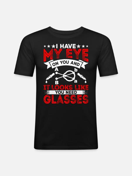 Ophthalmologist You need glasses, optician, - Men's Slim Fit T-Shirt - black