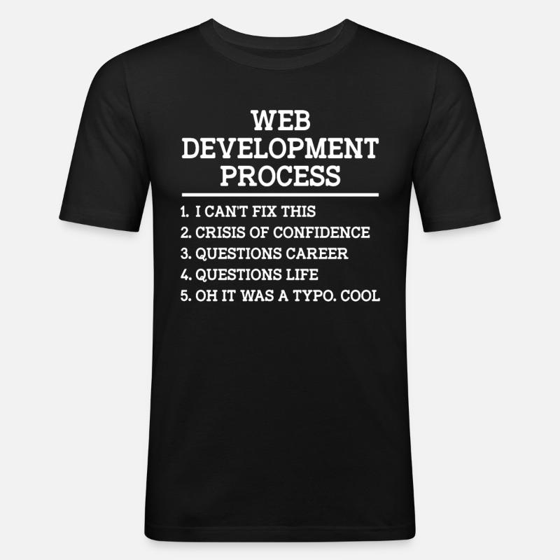 Webentwickler Website-entwicklung It-programmierer - Männer Slim Fit T-Shirt - Schwarz