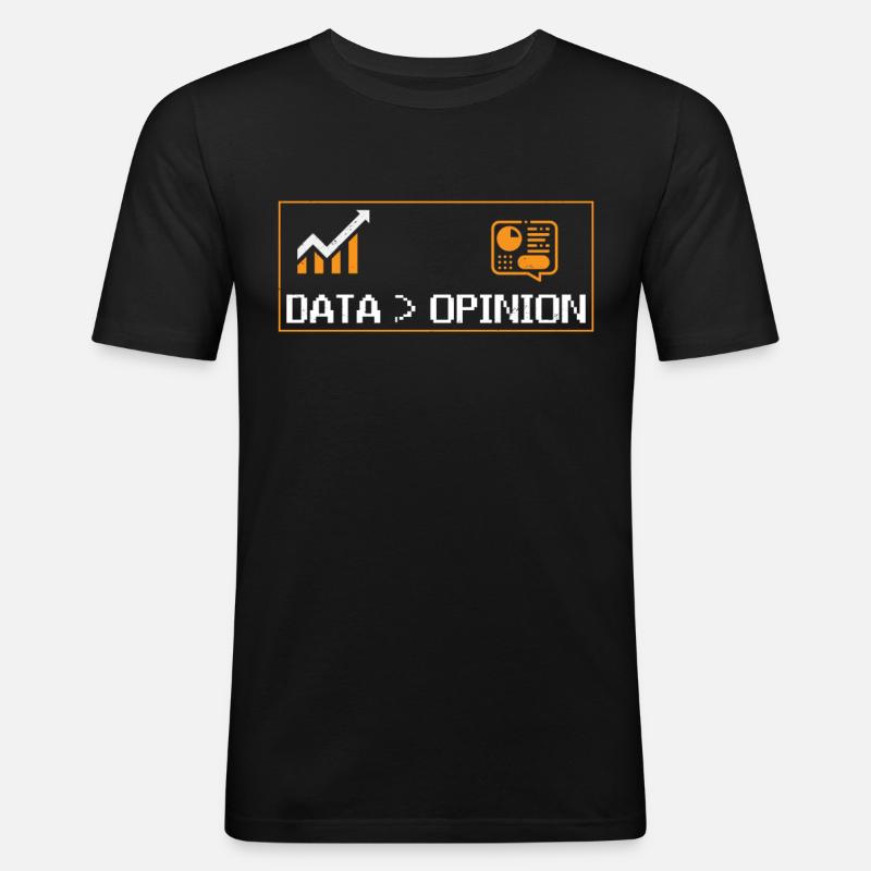 Statistik Datenanalyse Beruf Statistiker - Männer Slim Fit T-Shirt - Schwarz