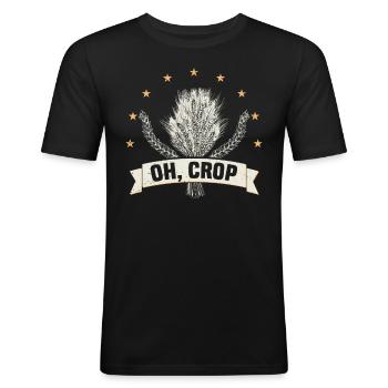 Farmer Farmer Grain Farmer Farm Country Egg - Men's Slim Fit T-Shirt - black - Front - Nik (191cm)