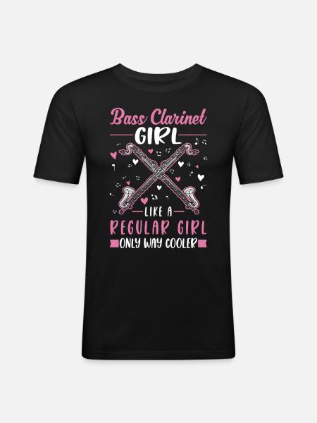 Clarinettiste basse - T-shirt près du corps Homme - noir