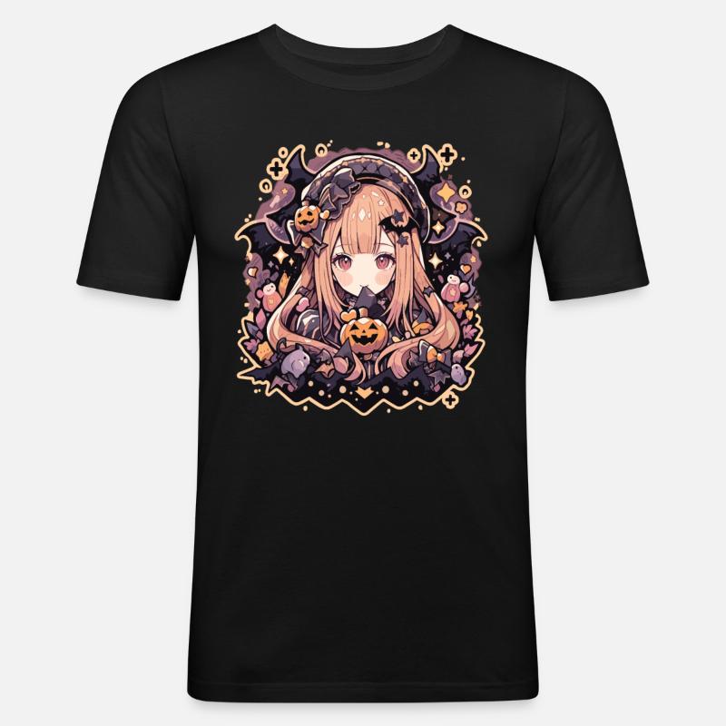 Hexe Helloween Hexen Outfit Hexen - Männer Slim Fit T-Shirt - Schwarz