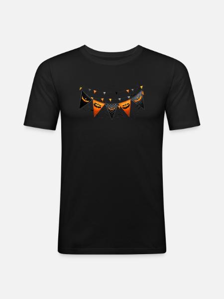 Spooky Halloween: Cool pumpkin clothing - Men's Slim Fit T-Shirt - black