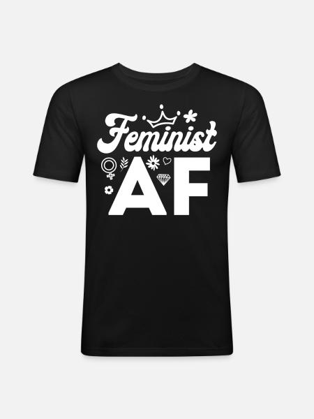 Feminist Feminist Af - Men's Slim Fit T-Shirt - black