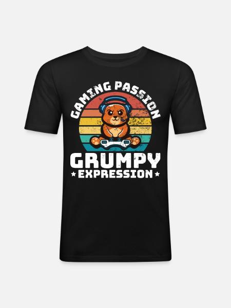 Gaming, Gambling, Video Game, Gamer - Men's Slim Fit T-Shirt - black