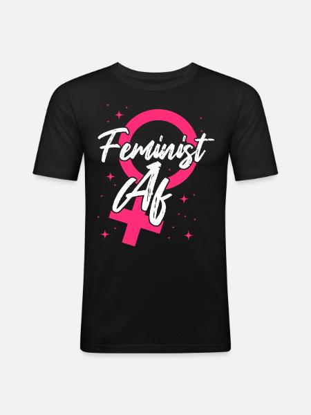 Feminist Feminist Af - Men's Slim Fit T-Shirt - black