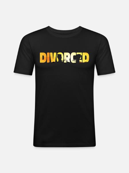 Happy Divorce Party Sunset - Men's Slim Fit T-Shirt - black