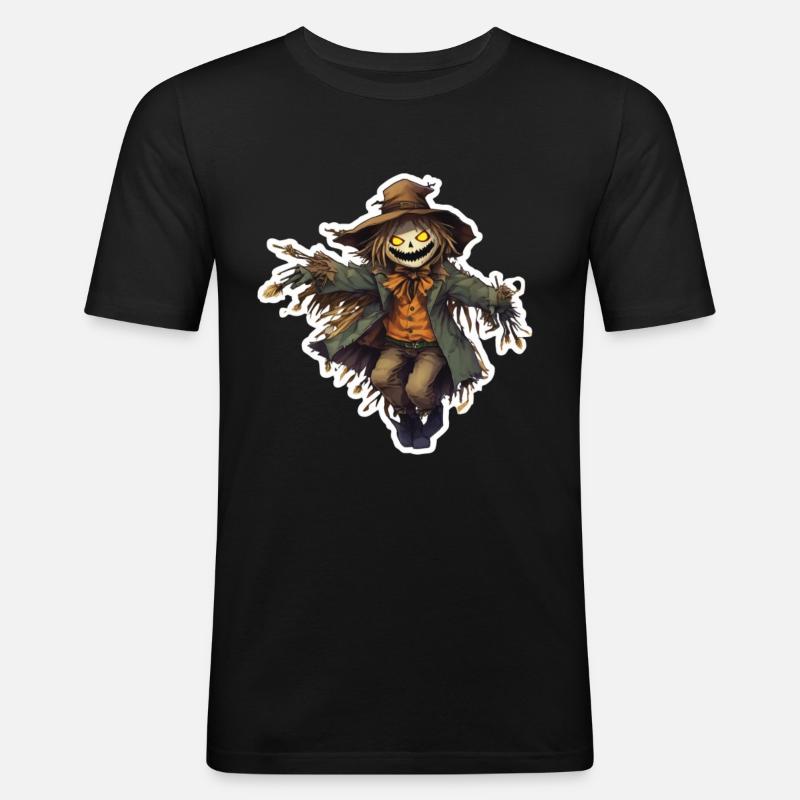 Vogelscheuche Hellowween Vogelscheuchen Kostüm - Männer Slim Fit T-Shirt - Schwarz
