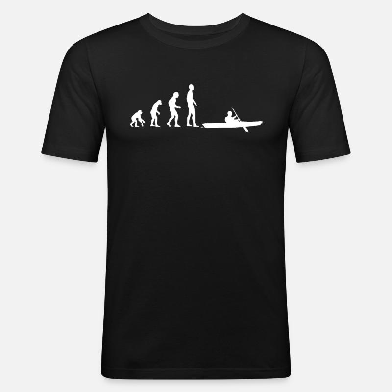 Kayak Evolution Paddling Canoe - Men's Slim Fit T-Shirt - black