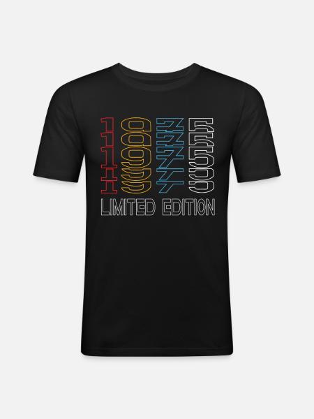 Limited Edition 1975 Birthday 1975 Vintage Retro - Men's Slim Fit T-Shirt - black