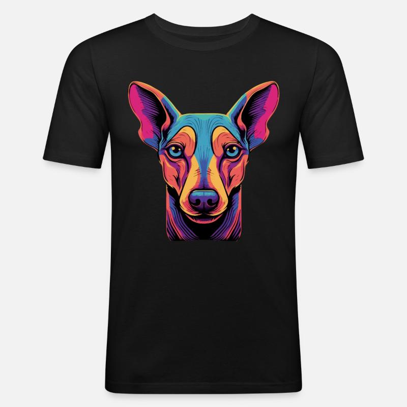 Malinois Belgischer Schäferhund - Männer Slim Fit T-Shirt - Schwarz