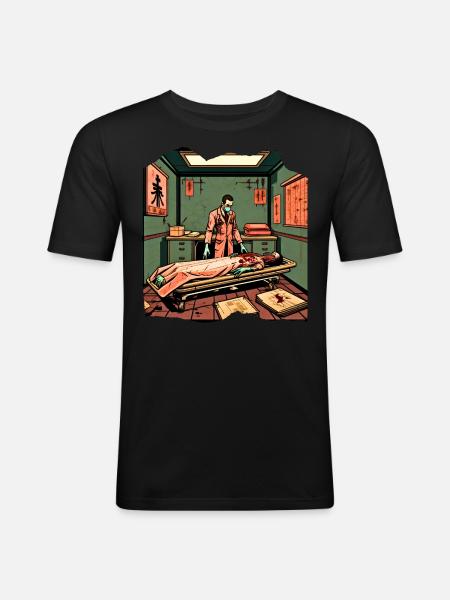 Macabre Medical Examiner - Men's Slim Fit T-Shirt - black