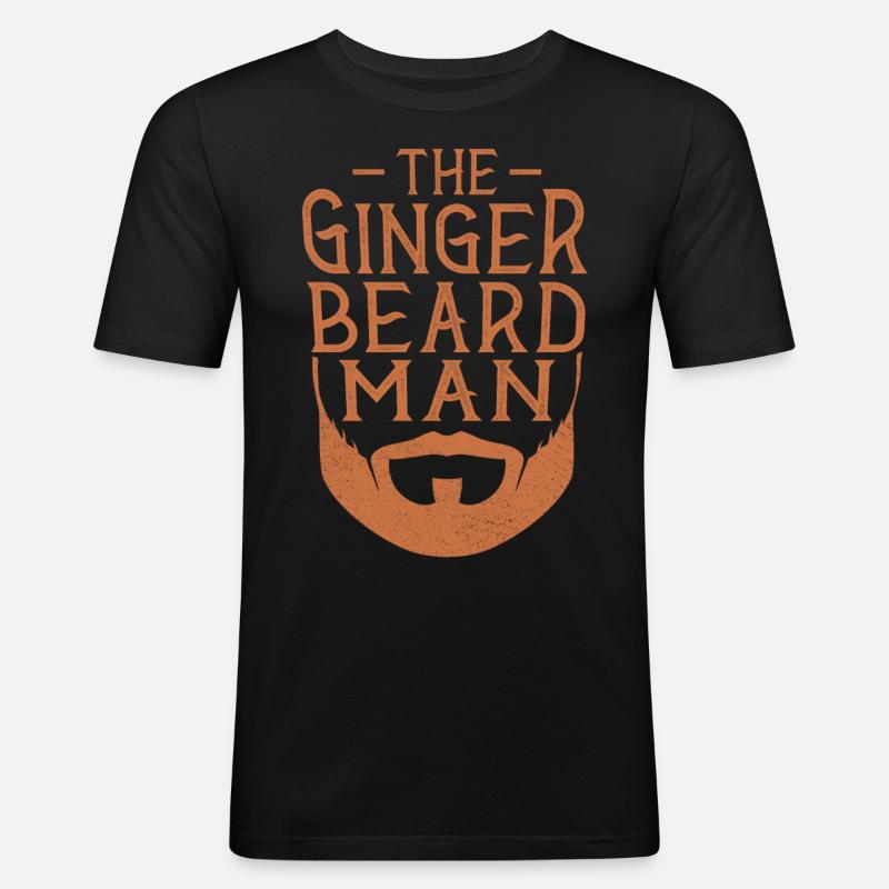 Beard Lover Bearded Man Ginger - Männer Slim Fit T-Shirt - Schwarz