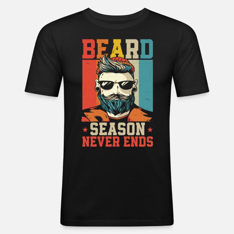 Beard Lover Bearded Man Beard - Männer Slim Fit T-Shirt - Schwarz