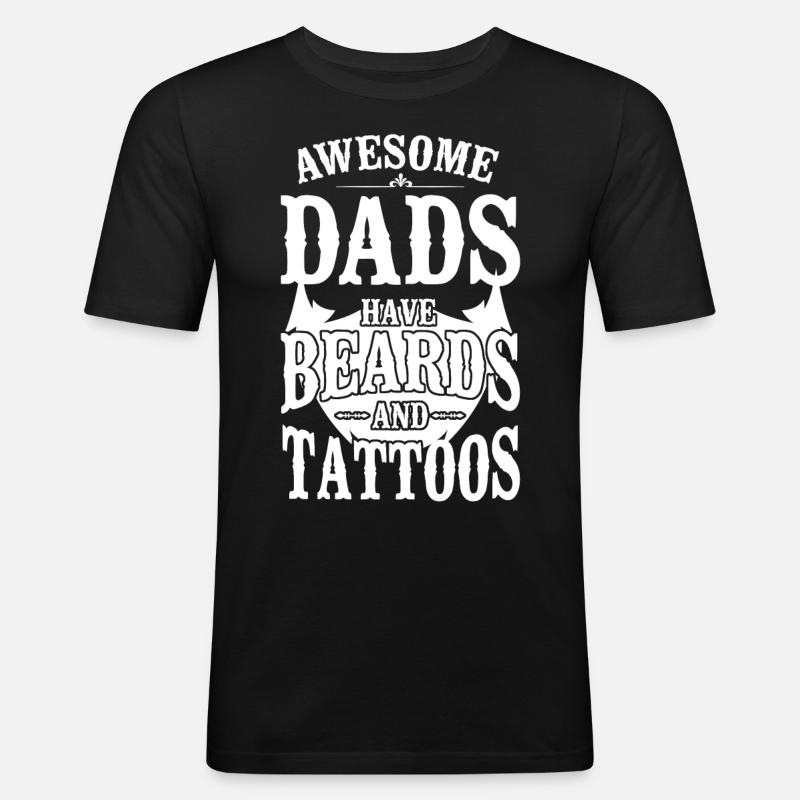 Beard Lover Bearded Man Dad - Männer Slim Fit T-Shirt - Schwarz