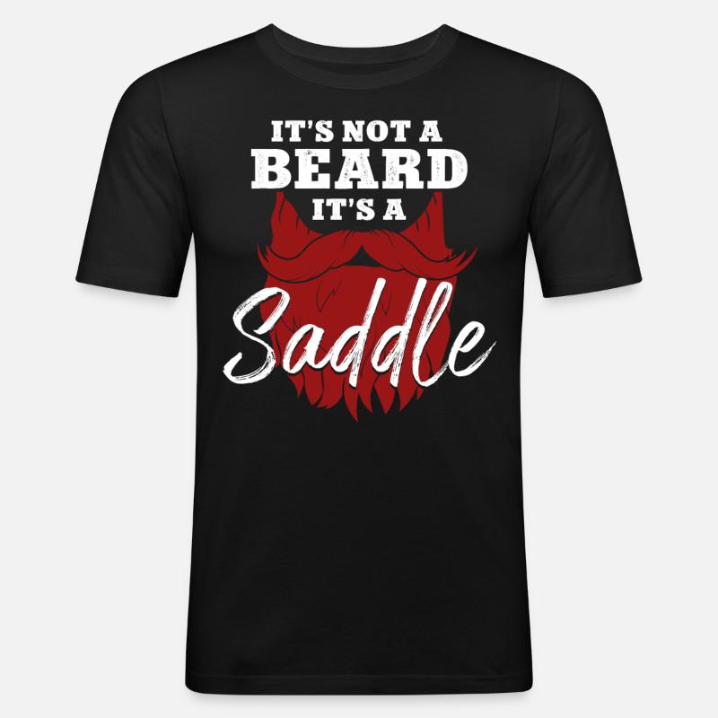 Beard Lover Bearded Man Ginger - Männer Slim Fit T-Shirt - Schwarz