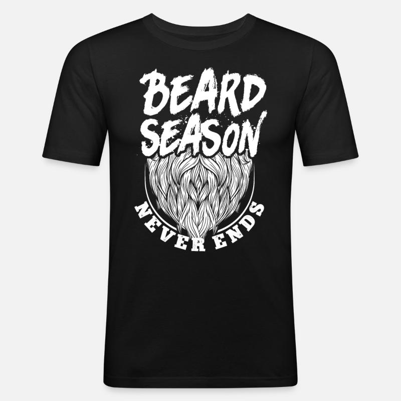 Beard Lover Bearded Man Beard - Männer Slim Fit T-Shirt - Schwarz