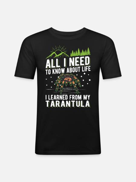 Tarentule Araignée Tarentule - T-shirt près du corps Homme - noir