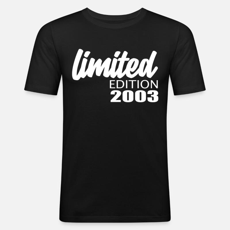 Limited Edition 2003 - Männer Slim Fit T-Shirt - Schwarz