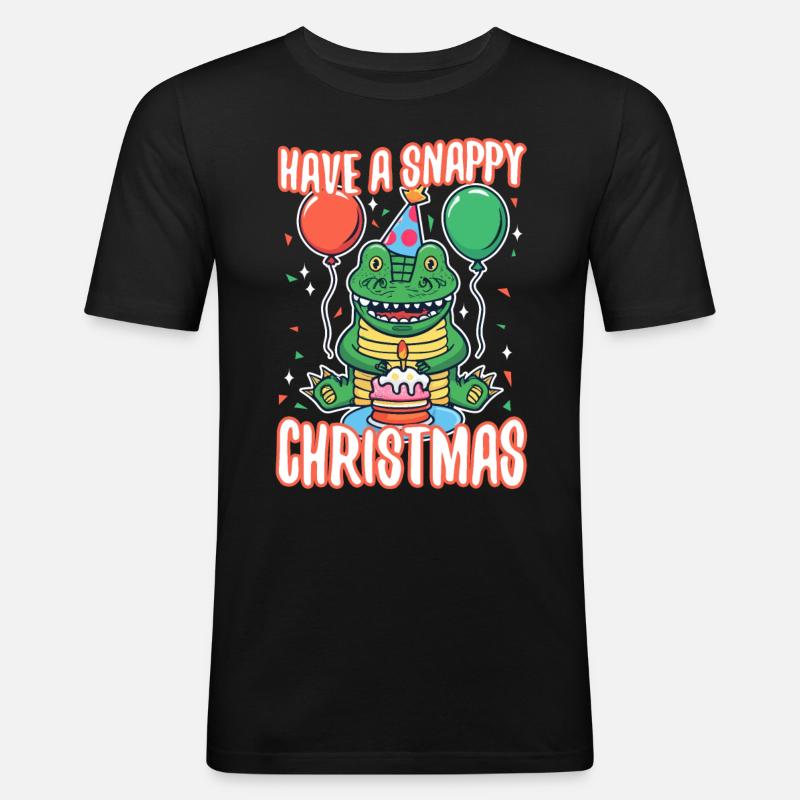 Have a Snappy Birthday - Männer Slim Fit T-Shirt - Schwarz