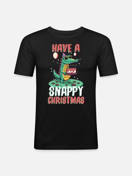 Have a Snappy Birthday - Männer Slim Fit T-Shirt - Schwarz