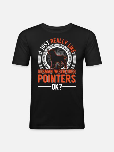 Deutsch Drahthaar Geschenk - Männer Slim Fit T-Shirt - Schwarz